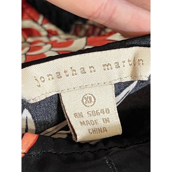 Retro Floral Halter Peplum Top L Black Artsy Funky Y2K Boho Western Colorful 80s - Picture 2 of 11